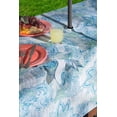 thumbnail image 4 of DII Blue Watercolor Paisley Print Outdoor Tablecloth With Zipper 52 Round, 4 of 11