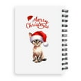 thumbnail image 2 of Merry Christmas Devon Rex Santa Hat Xmas Tree Winter Holiday Spiral Bound Journal Cat Lover Kitten Owner Gifts 5x7in Spiral Notebook - 01013, 2 of 5