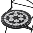 thumbnail image 5 of vidaXL 3 Piece Bistro Set Ceramic Tile Black and White, 5 of 11