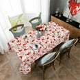 thumbnail image 3 of Valentines Tablecloth Rectangle 60x84 Inch, Valentine Tablecloth, Lace Flower Red Rose Heart Valentines Table Cloth Cover for Dinner Party Wedding Decor, 3 of 6