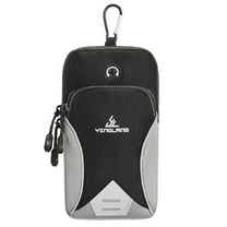 Running Phone Holder, Arm Band for Running for iPhone & Samsung Galaxy, Cell Phone Armband Holder for Walking, Gym, Workout, Men, Women, w/Adjustable Strap & Zipper Pocket