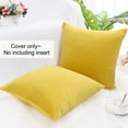 thumbnail image 3 of PiccoCasa 18"x18" Throw Pillow Covers Euro Decorative Throw Pillowcases Set of 2, Yellow, 3 of 8