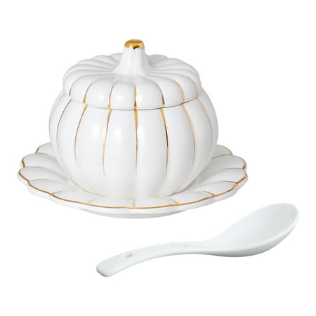 

1 Set of Creative Pumpkin Soup Bowl Food Stew Bowl Ceramic Stew Container