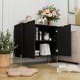 thumbnail image 3 of Clihome  2-Door Storage Media Accent Buffet Sideboard Black, 3 of 5