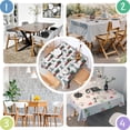 thumbnail image 4 of Red Christmas Truck and Tree Pattern Square Tablecloth,Waterproof Square Table Cover,Wipeable Spillproof Washable Table Cover for Home Kitchen Party Decor 42"X42"(107x107cm), 4 of 6