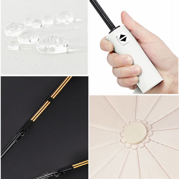Paraguas automático de 24 huesos, paraguas plegable personalizado, sombrilla para sol y lluvia, sombrilla de doble propósito, protección solar UV