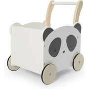 labebe Panda Wooden Baby Push Walker - 2-in-1 Toddler Push & Pull Toys Learning Walker Stroller Walker with Wheels for Baby Girls Boys 1-3 Years Old