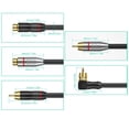 thumbnail image 5 of YIGSECU 2RCA to 2RCA Cable Gold Plate Heavy Duty 2RCA Male to 2RCA Female Stereo Sound Extension Cable for Car Speakers, 5 of 15