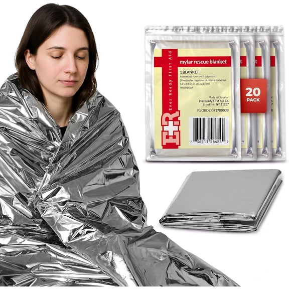 Ever Ready First Aid Emergency Blankets (20 Pack)