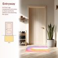 thumbnail image 3 of ODIKA 4'x6' Machine Washable Non-Slip Area Rug, Playful Arc with Pastel Tones and Minimalist Lines High Traffic Rug, Peach, 144367, 3 of 7