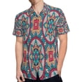 thumbnail image 4 of High Quality Hawaiian Shirts for Men Short Sleeve Aloha Beach Shirt Floral Summer Casual Button Down Shirts Blouses IB2345, 4 of 7