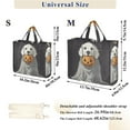 thumbnail image 2 of FORMRS Womens Corduroy Tote Bag Crossbody Shoulder Handbag with Pocket, White Halloween Dog, 2 of 7