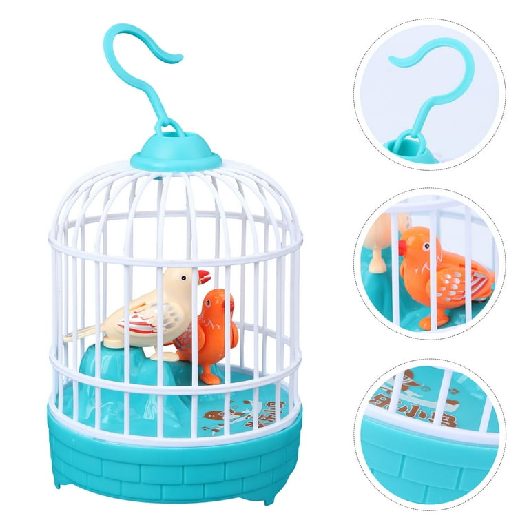 Talking bird best sale toy with cage