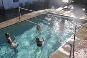Global Pool Products X2 Basketball and Volleyball Pool Game - with 20' Net & Ball Stainless Steel Polished - No Anchor