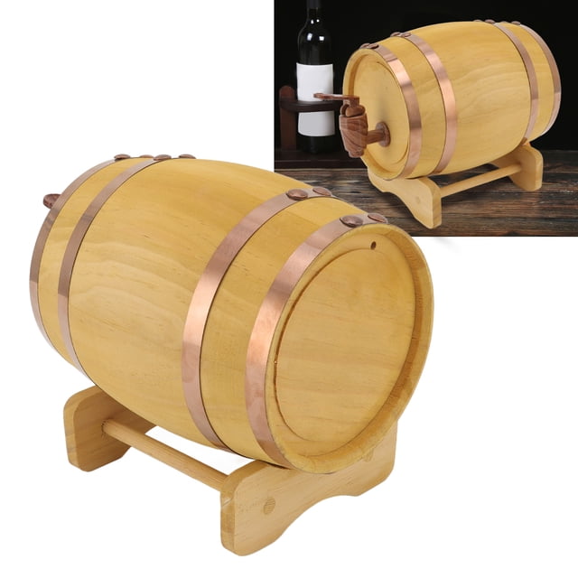 1.5L Whiskey Barrel, Beautiful Appearance Wood Wine Barrel Exquisite Workmanship for Beer for Spirits