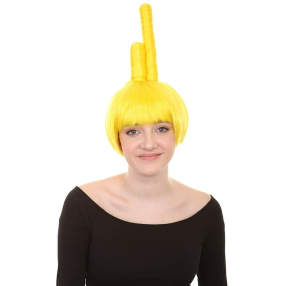 Womens Cartoon Creature Wig | Yellow Halloween Wig | Premium Breathable Capless Cap