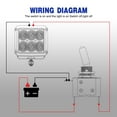 thumbnail image 6 of Nilight 3PCS White LED Toggle Switch 12V 20A 3 Pin SPST 2 Position ON Off Heavy Duty Metal Toggle Switch for Car Truck Boat Marine RV Dash, 6 of 9