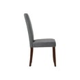thumbnail image 3 of SIMPLIHOME Acadian Parson Dining Chair (Set of 2), Stone Grey Faux Leather and SOLID WOOD, Square, Upholstered, For the Dining Room, Contemporary Modern, 3 of 4