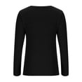 thumbnail image 5 of Hfyihgf Womens Deep V Neck Long Sleeve Henley Shirts Button Up Ribbed Knit Pullover Tops Casual Slim Fit Solid Tees Black XXL, 5 of 5