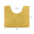 thumbnail image 4 of Clara Clark Bath Mat Bathroom Rug - Absorbent Memory Foam Bath Rugs - Non-Slip, Thick, Cozy Velvet Feel Microfiber Bathrug, Plush Shower, Toilet- Floor Bathmats Carpet - Gold - Contour Size 24"x20", 4 of 5