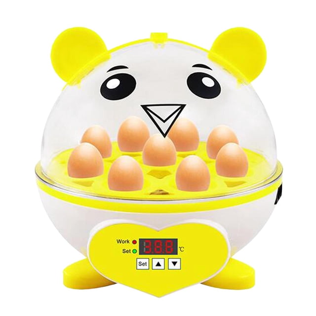 de huevos, de aves de corral con Control automático de temperatura, portátil Amarillo Yuyangstore incubadora automática de huevos
