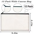 thumbnail image 2 of Bolsa de lona ZeediX blanca en blanco para manualidades, 12 piezas, 2 of 7