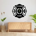 thumbnail image 4 of Glowneon Custom Firefighter Maltese Cross Wall Clock, Fireman Gifts, 4 of 5