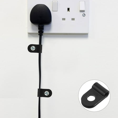 LEXSOMEO 100pcs Rope Light Clip Wire Holder 1/8 inch Cable Clamp For Wire Management