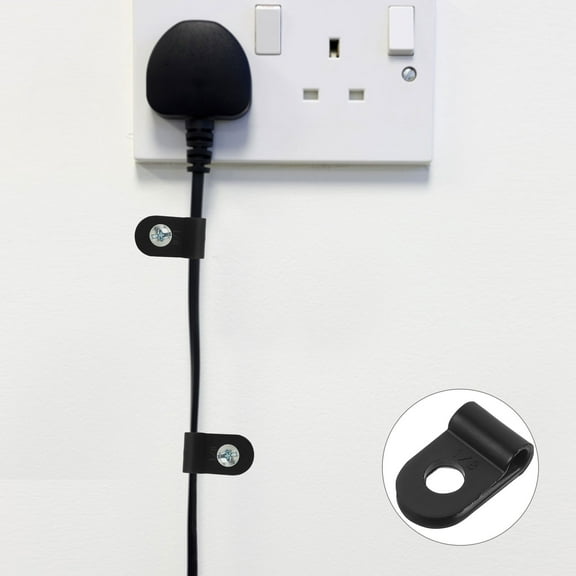 LEXSOMEO 100pcs Rope Light Clip Wire Holder 1/8 inch Cable Clamp For Wire Management