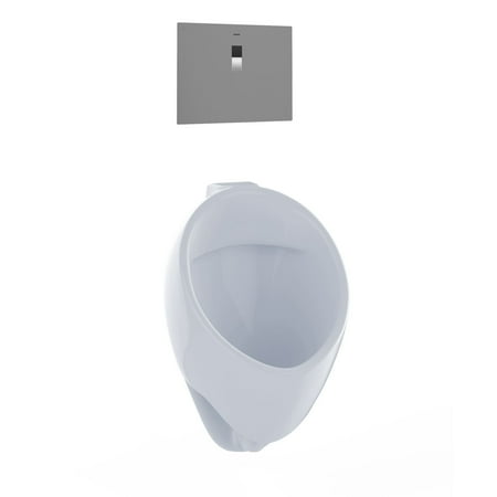 TOTO® Wall-Mount ADA Compliant 0.125 GPF Urinal with Back Spud Inlet and CEFIONTECT® Glaze, Cotton White - UT105UVG#01