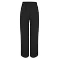 thumbnail image 5 of YUEJUIR Wide Leg Pants Woman Womens Casual Lightweight Drawstring Elastic Waist Loose Trousers Wide Leg Pants Harem Pants Wide Leg Trousers Women Flowy Pants For Women (Black,XXXL), 5 of 5