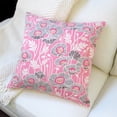 thumbnail image 5 of ARTISAN PILLOWS  Pristine Poppy Pink or Midnight Blue 20-inch Indoor Throw Pillow Cover Pink, 5 of 5