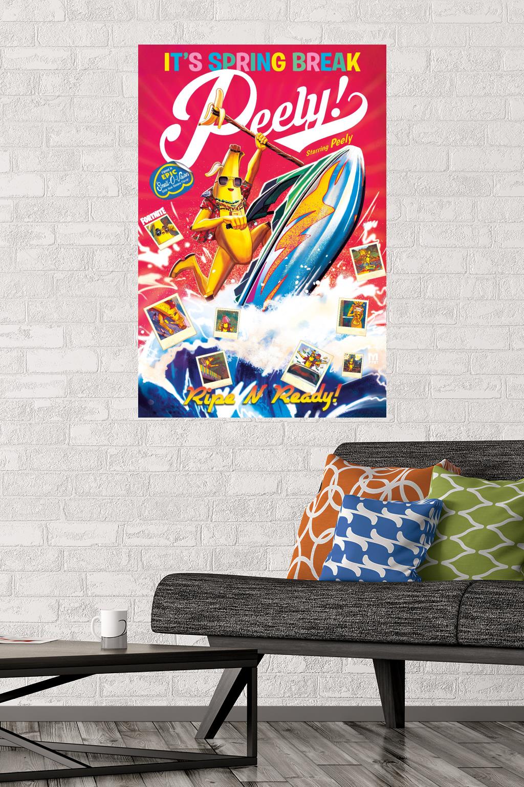 Fortnite - Marco D'Alfonso Spring Break Peely Wall Poster, 22.375" x 34"