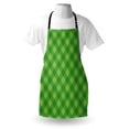 thumbnail image 3 of Irish Apron Retro Pattern in Vivid Green Cultural Fashionable Checkered Traditional Tile, Unisex Kitchen Bib Apron with Adjustable Neck for Cooking Baking Gardening, Green Lime Green, by Ambesonne, 3 of 3
