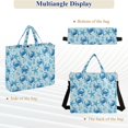 thumbnail image 6 of Wobogo Blue Crabs Corduroy Tote Bag for Women Travel Crossbody Bag Purse Women Shoulder Bags Work Handbags Daily Commuter Bag 10.2×9inch, 6 of 8