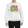 thumbnail image 2 of Wild Bobby, Colorful Rainbow Paint Love Streetwear Unisex Crewneck Graphic Sweatshirt, White, 3XL, 2 of 3