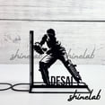 thumbnail image 3 of Shinelab Cricket Metal Bookends Cricket Player Name Bookend, Sports Desk Bookshelf Decor 5531, 3 of 3