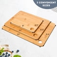 thumbnail image 6 of Imperial Home 3 pc Bamboo Cutting Board with Holder, 6 of 8