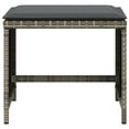 thumbnail image 5 of vidaXL Patio Stools with Cushions 4 pcs Gray 15.7"x15.7"x13.8" Poly Rattan, 5 of 10