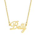 thumbnail image 1 of KISPER 18K Gold Plated Stainless Steel Personalized Name Pendant Necklace, Betty, 1 of 6