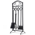 thumbnail image 2 of Costway 5 PCS Fireplace Tools Set 4 Tools & Decor Holder Wrought Iron Fireplaces, 2 of 8