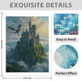 thumbnail image 3 of Diamond Art Kit for Adults, Majestic Castle Above Clouds Dragon Diamond Painting for Adults Beginners, 5D DIY Diamond Art Painting Kits, Colorful Diamond Painting Craft for Home Decor 12x16, 3 of 7