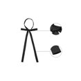 thumbnail image 3 of INSPIRE CHIC Women's Long Self Tied Bowtie Solid Color Adjustable Neck Elegant Bow Tie Black One Size, 3 of 5