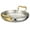 Silver, variant on Paella pan with flat double handles, frying pan, wok stir-fry pan cookware, non-stick coated stainless steel pan for restaurant or camping pan