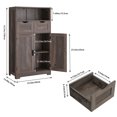 thumbnail image 2 of FANGSUM Large Storage Cabinet, Bathroom Cabinet with 2 Drawers & 2 Shelf, Sideboard for Living Room, Bedroom, Bathroom, Office, Rustic Oak, 2 of 8