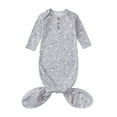 thumbnail image 4 of Angala 6M Baby Infant Outfit Knotted Sleep Gown Sleepwear Baby Knot Floral Long Sleeve Sleeping Gown With Toy Set Cute Breathable Practical One Size, 4 of 4