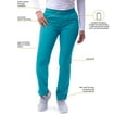 thumbnail image 3 of Adar Pro Scrubs For Women - Skinny Leg Yoga Scrub Pants, 3 of 6