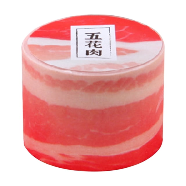 CSChome Washi Tape Washi Self-Adhesive Sticker - Realistic Food Themed Japanese Decorative Scrapbook Sticker with Strong Stickiness and Waterproof Feature