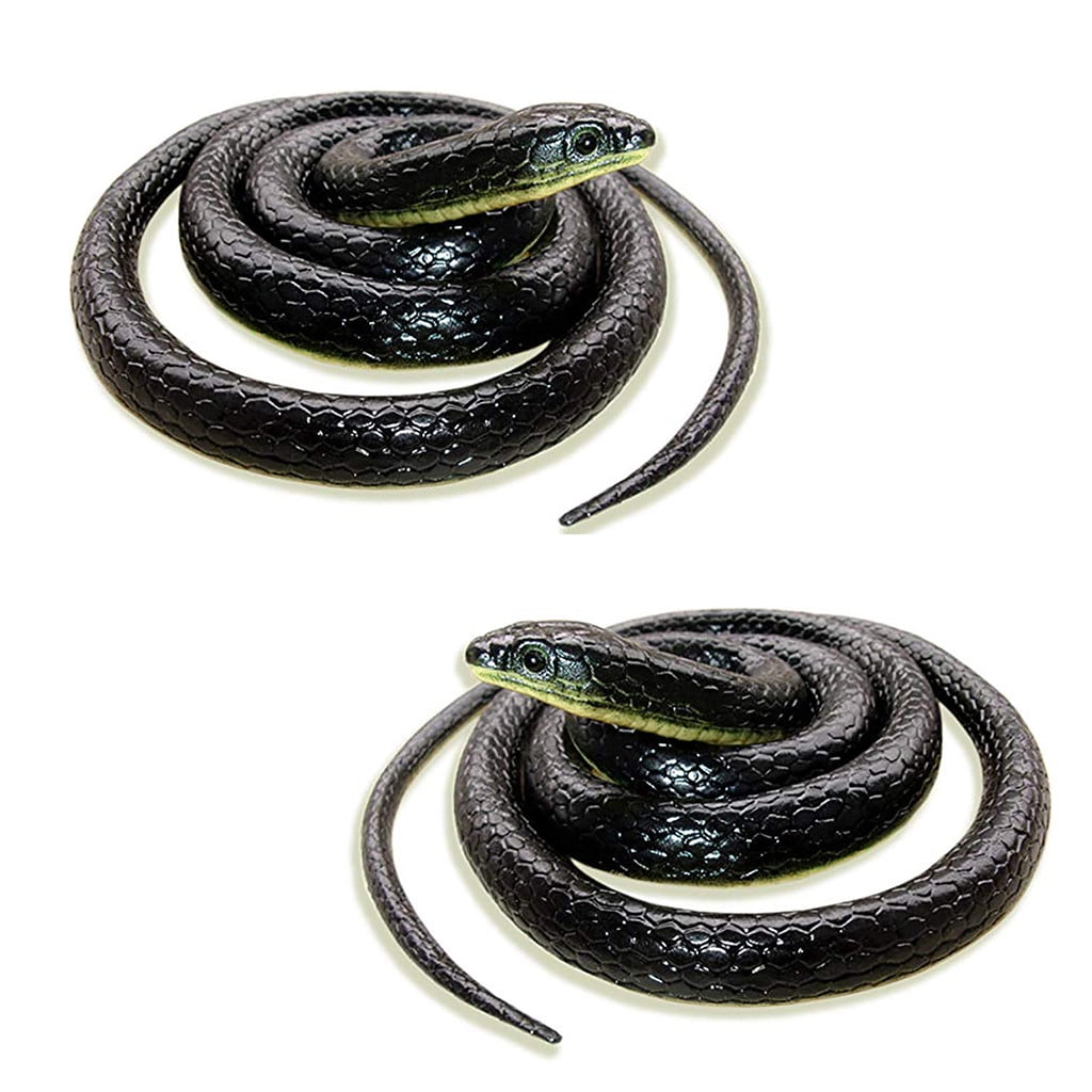 Lot Of 3 Different Realistic Fake Rubber Toy Snakes 50” Prank April Fool's Day