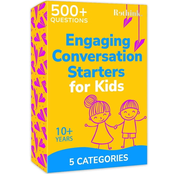 QUOKKA Rethink! 100 Conversation Cards – 500 Icebreaker Questions for Kids, Family & Travel Game
